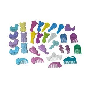 My Little Pony Brush Comb Lot of 30 Vintage G1 Fairy Tail Grasshopper Bear Star